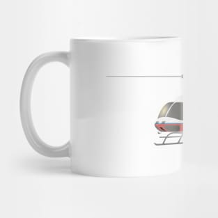 White and Red Helicopter Mug